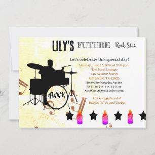Future Rock Star Baby Shower Invitation