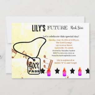 Future Rock Star Baby Shower Invitation