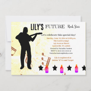 Future Rock Star Baby Shower Invitation