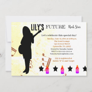 Future Rock Star Baby Shower Invitation