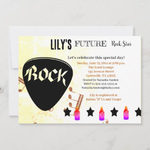 Future Rock Star Baby Shower Invitation