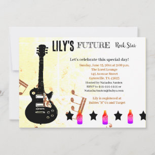 Future Rock Star Baby Shower Invitation