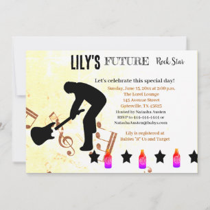 Future Rock Star Baby Shower Invitation