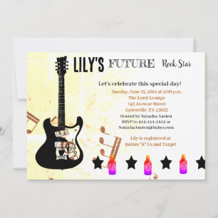 Future Rock Star Baby Shower Invitation