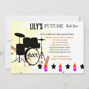 Future Rock Star Baby Shower Invitation
