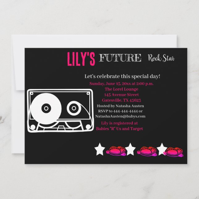 Future Rocker Baby Shower Invitation (Front)