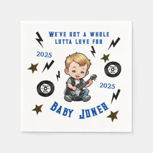 Future Rocker Rock N Roll Lotta Love Baby Boy Napkins