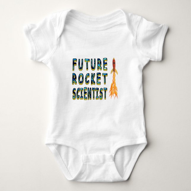 Future Rocket Scientist Baby Bodysuit (Front)