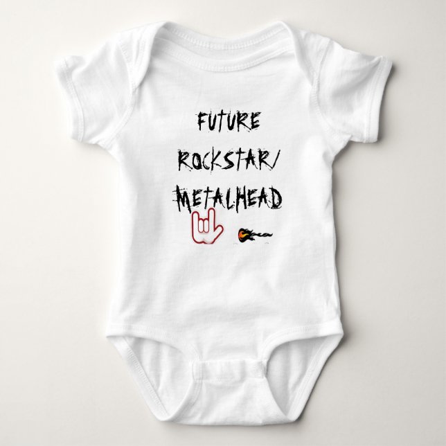 FUTURE ROCKSTAR/METALHEAD BABY BODYSUIT (Front)