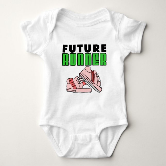Future Runner Girl Baby Bodysuit (Front)