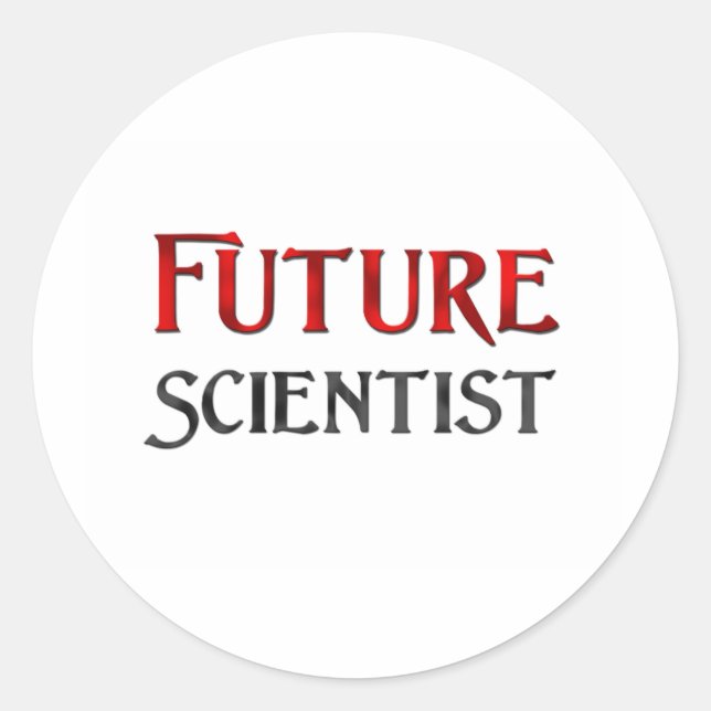 Future Scientist Classic Round Sticker (Front)