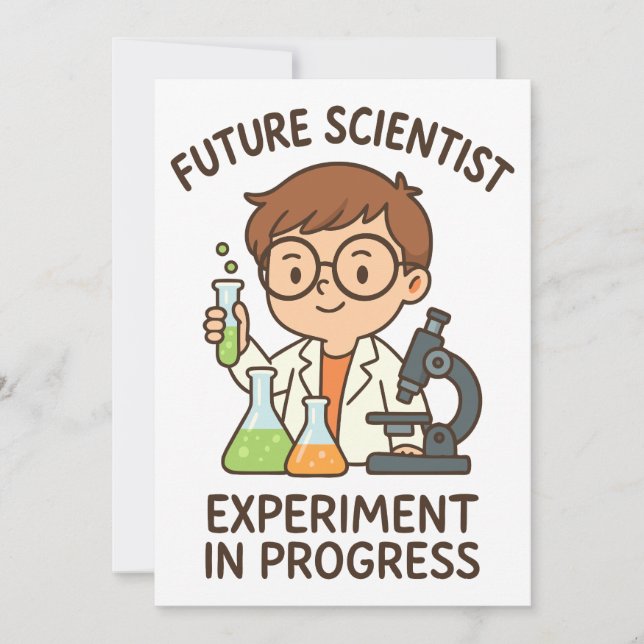 Future Scientist – Experiment in Progress Invitation (Front)