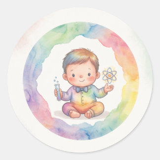 Future Scientist is on the way Classic Round Sticker