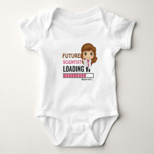 Future Scientist Loading Infant Shower Party Girly Baby Bodysuit