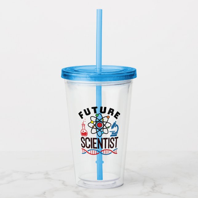 Future Scientist Science Lover STEM Acrylic Tumbler (Front)