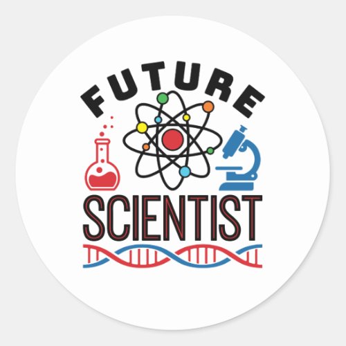 Future Scientist Science Lover STEM Classic Round Sticker