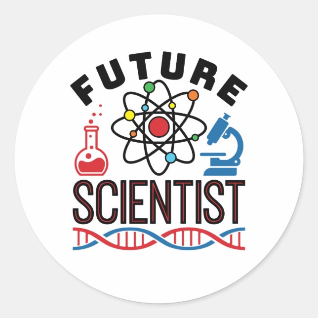 Future Scientist Science Lover STEM Classic Round Sticker (Front)