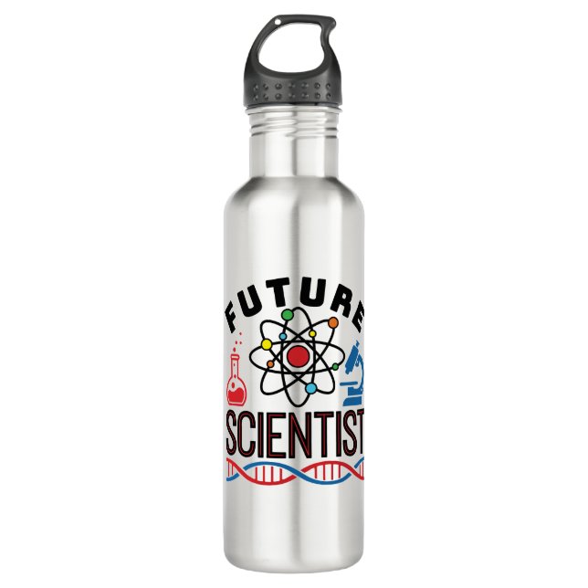 Future Scientist Science Lover STEM Stainless Steel Water Bottle (Front)