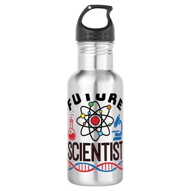 Future Scientist Science Lover STEM Stainless Steel Water Bottle (Front)