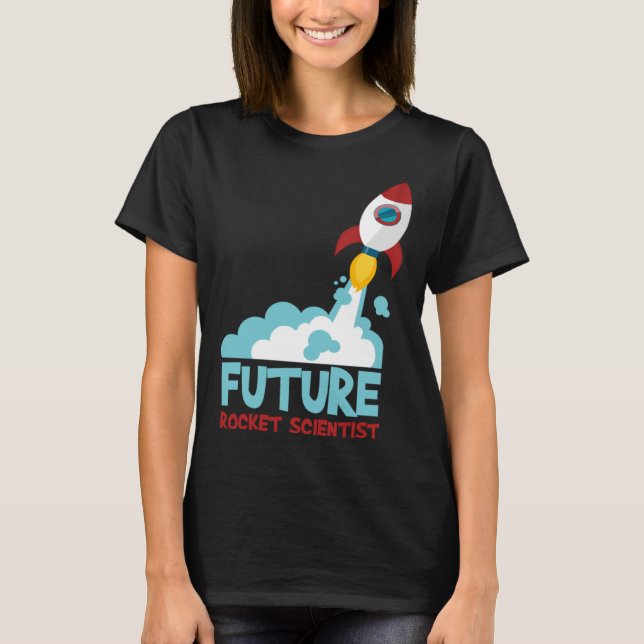 Future Scientist Science Rocket Ship Kids  Astrona T-Shirt (Front)