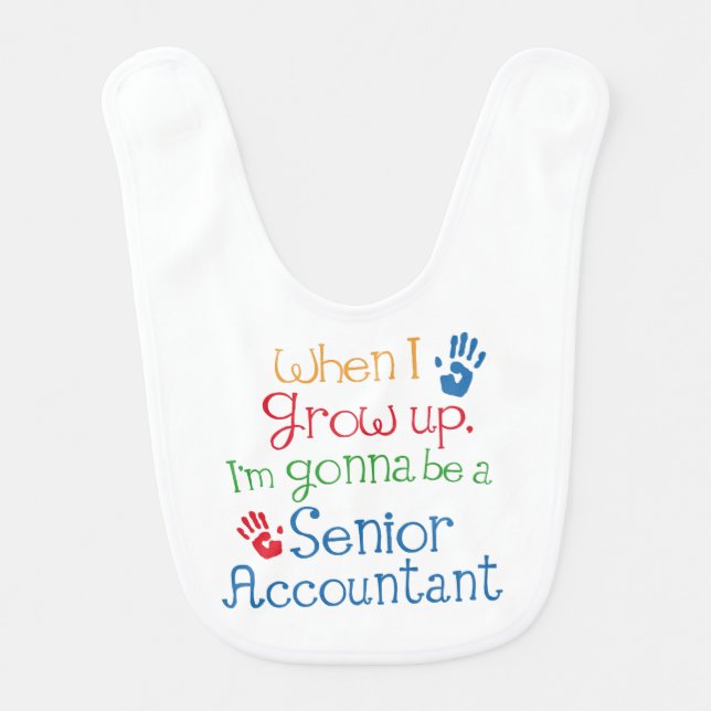Future Senior Accountant Baby Bib (Front)