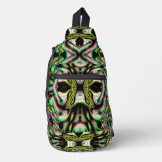 Future Shapes Holographic Yellow Jacket  Chrome Sling Bag