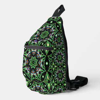 Future Shapes Metallic Green Mandala Sling Bag