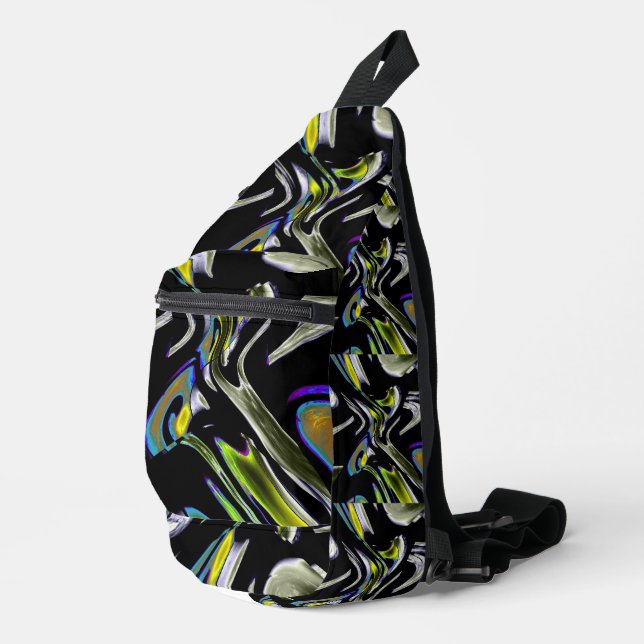 Future Shapes Yellow Chrome Sling Backpack Bag (Right Corner)