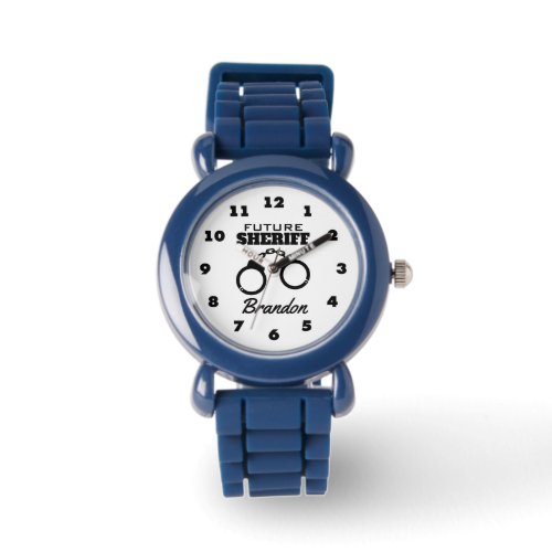 Future Sheriff kids watch with custom boys name