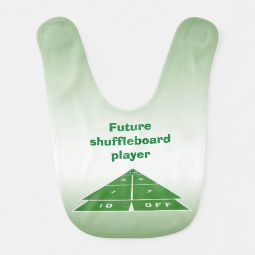 Future Shuffleboard Player Baby Bib