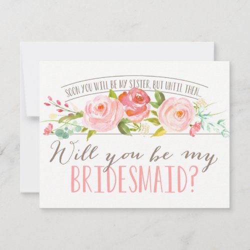 Future Sister  Bridesmaid Invitation