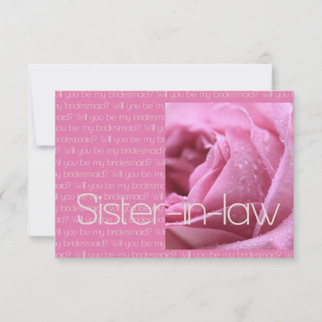 Future Sister in Law Please be Bridesmaid Invitation (Front)