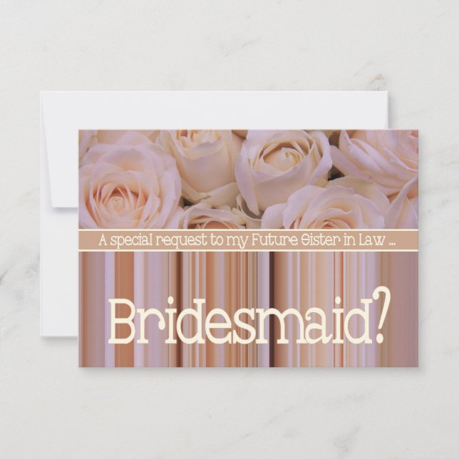 Future Sister in Law Please be Bridesmaid Invitation (Front)