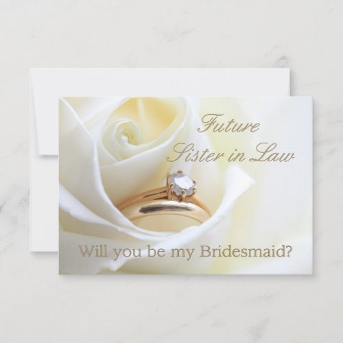 Future Sister in Law Please be Bridesmaid Invitation