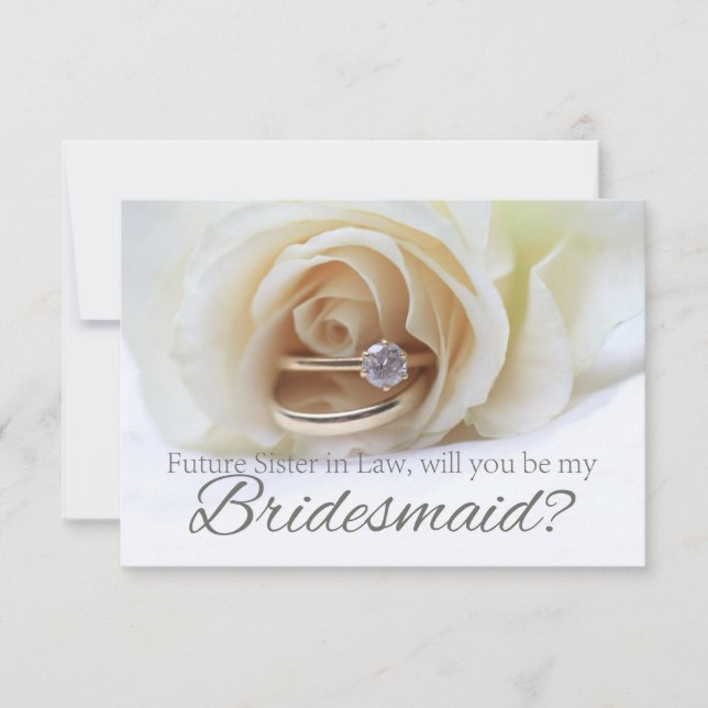 Future Sister in Law Please be Bridesmaid Invitation (Front)