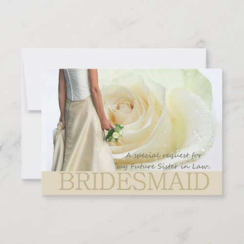 Future Sister in Law Please be Bridesmaid Invitation