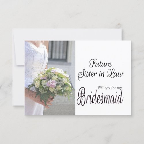 Future Sister in Law Please be Bridesmaid Invitation