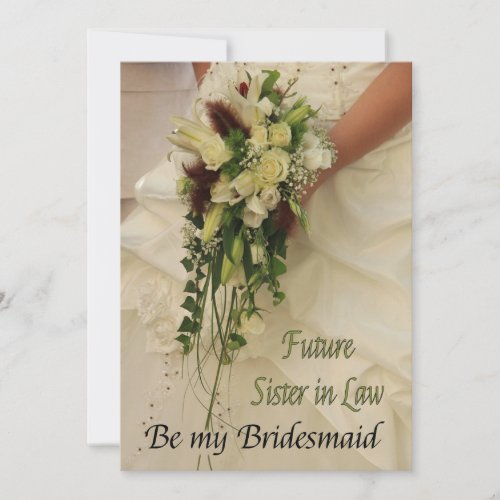 Future Sister in Law Please be Bridesmaid Invitation