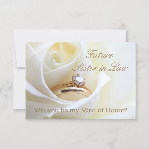 Future Sister in Law Please be my Maid of Honor Invitation