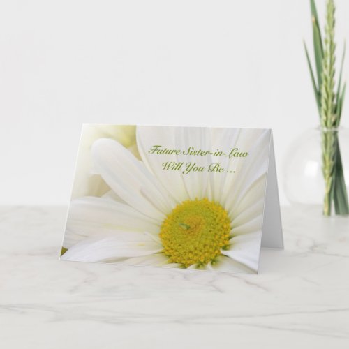 Future Sister_in_law Will You Be My Bridesmaid Invitation