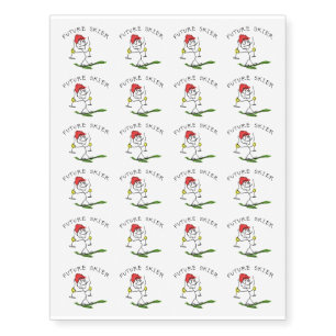 Future Skier Temporary Tattoos