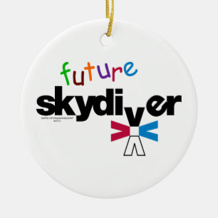 Future Skydiver Ceramic Ornament