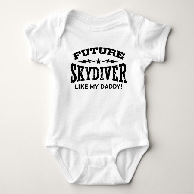 Future Skydiver Like My Daddy Baby Bodysuit (Front)