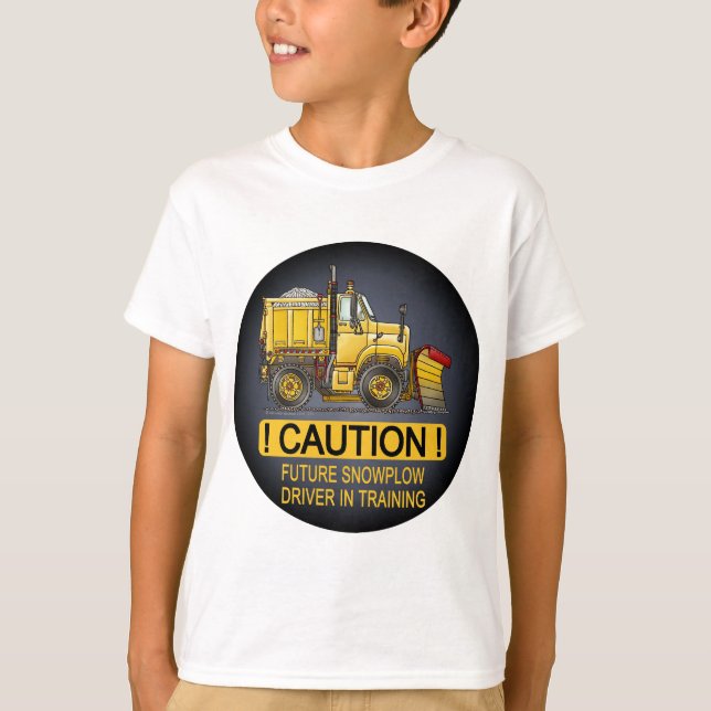 Future Snow Plow Truck Driver Kids T-Shirt (Front)