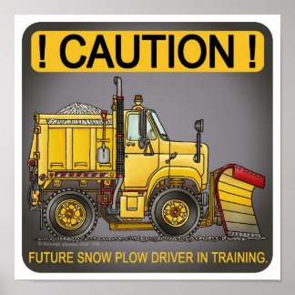 Future Snow Plow Truck Driver Poster Print