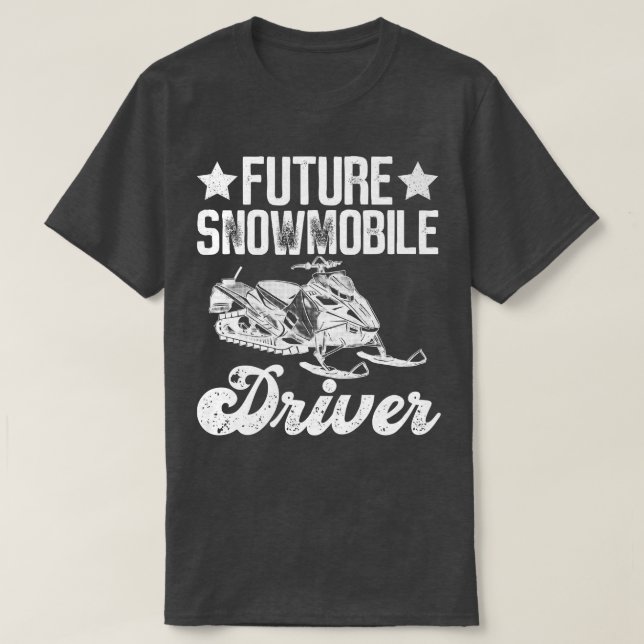 Future Snowmobiler And Future Snowmobile Driver  T-Shirt (Design Front)