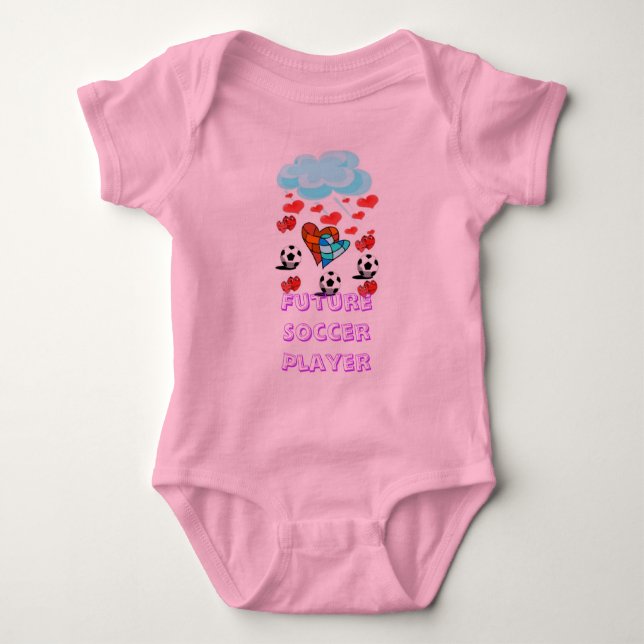 Future Soccer Player Baby Bodysuit (Front)