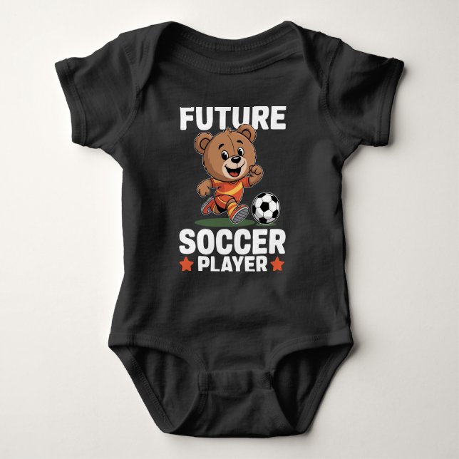 Future Soccer Player Baby Bodysuit (Front)