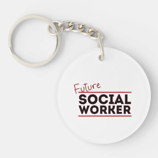 Future Social Worker Keychain (Front)