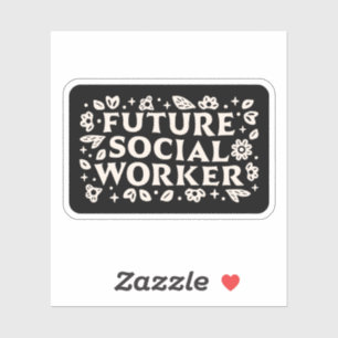 Future social worker student sticker
